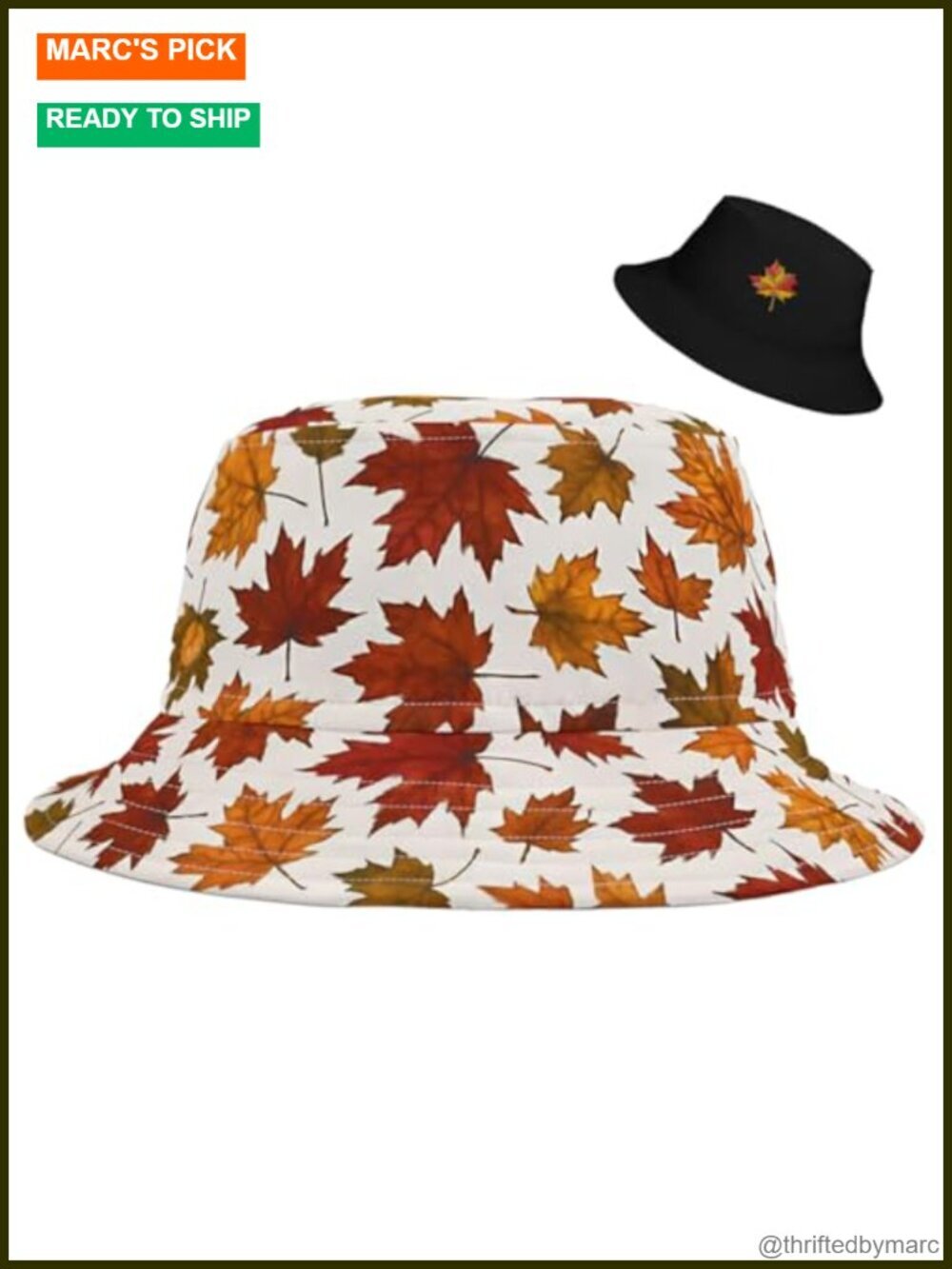 Reversible Bucket Hat Unisex Fishing Hat Cute Fisherman Cap Polyester